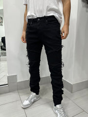 Jeans skinny strappato