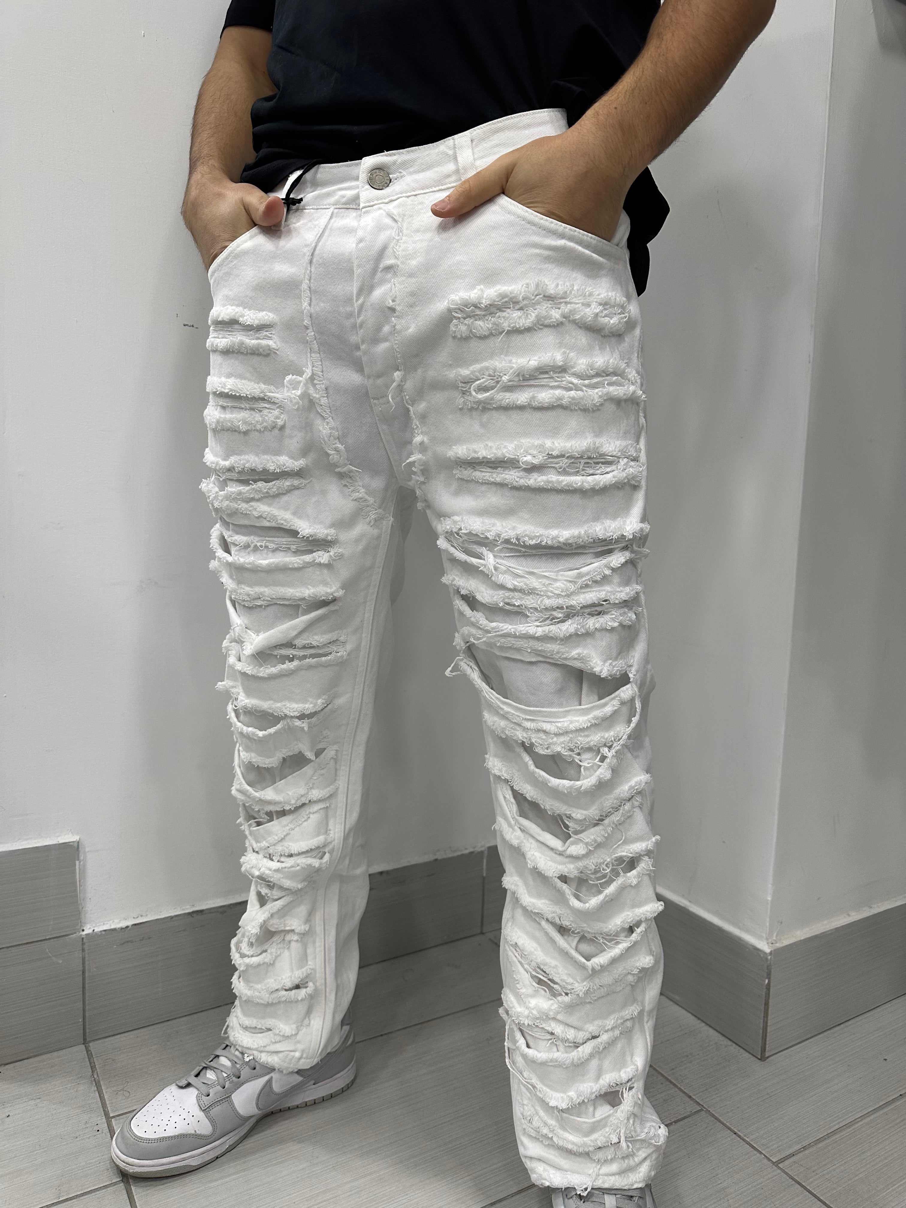 Jeans sfrangiato