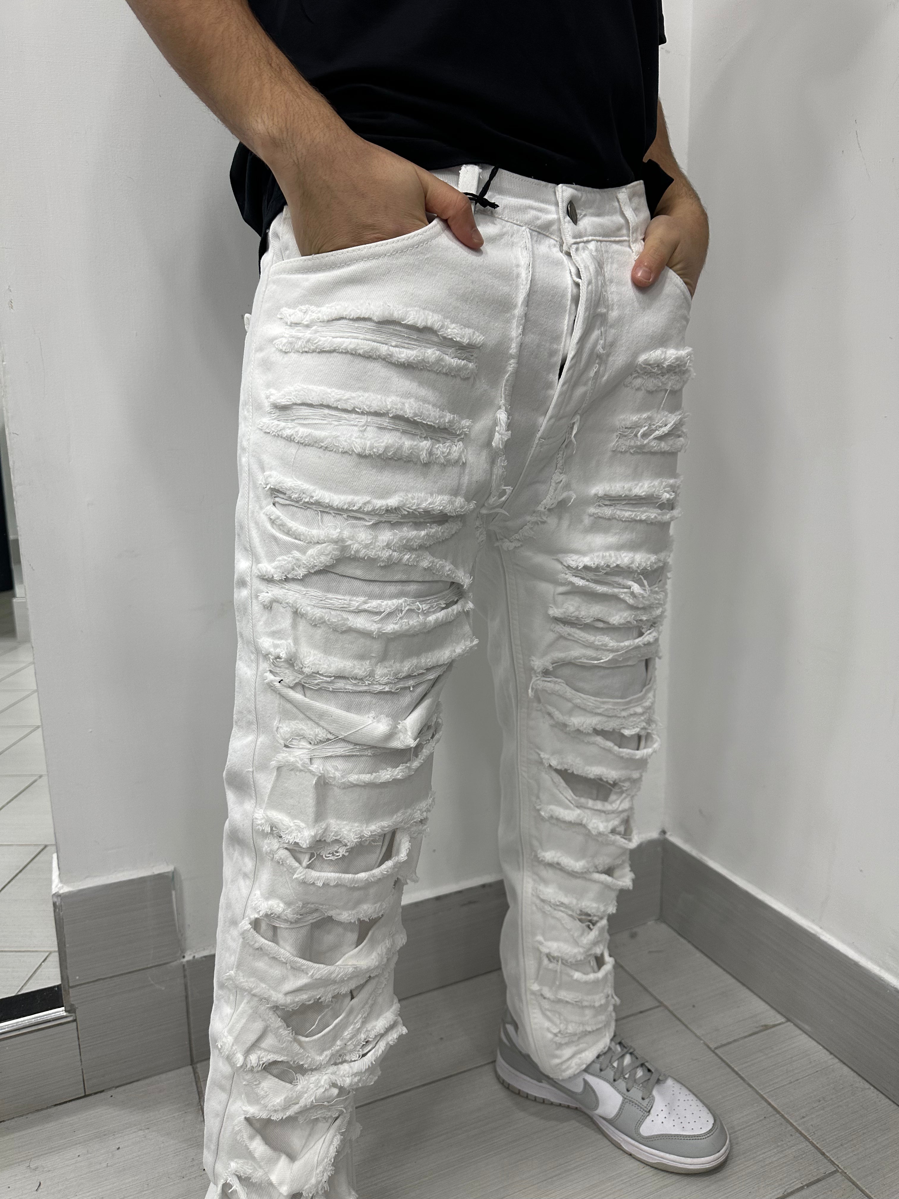 Jeans sfrangiato