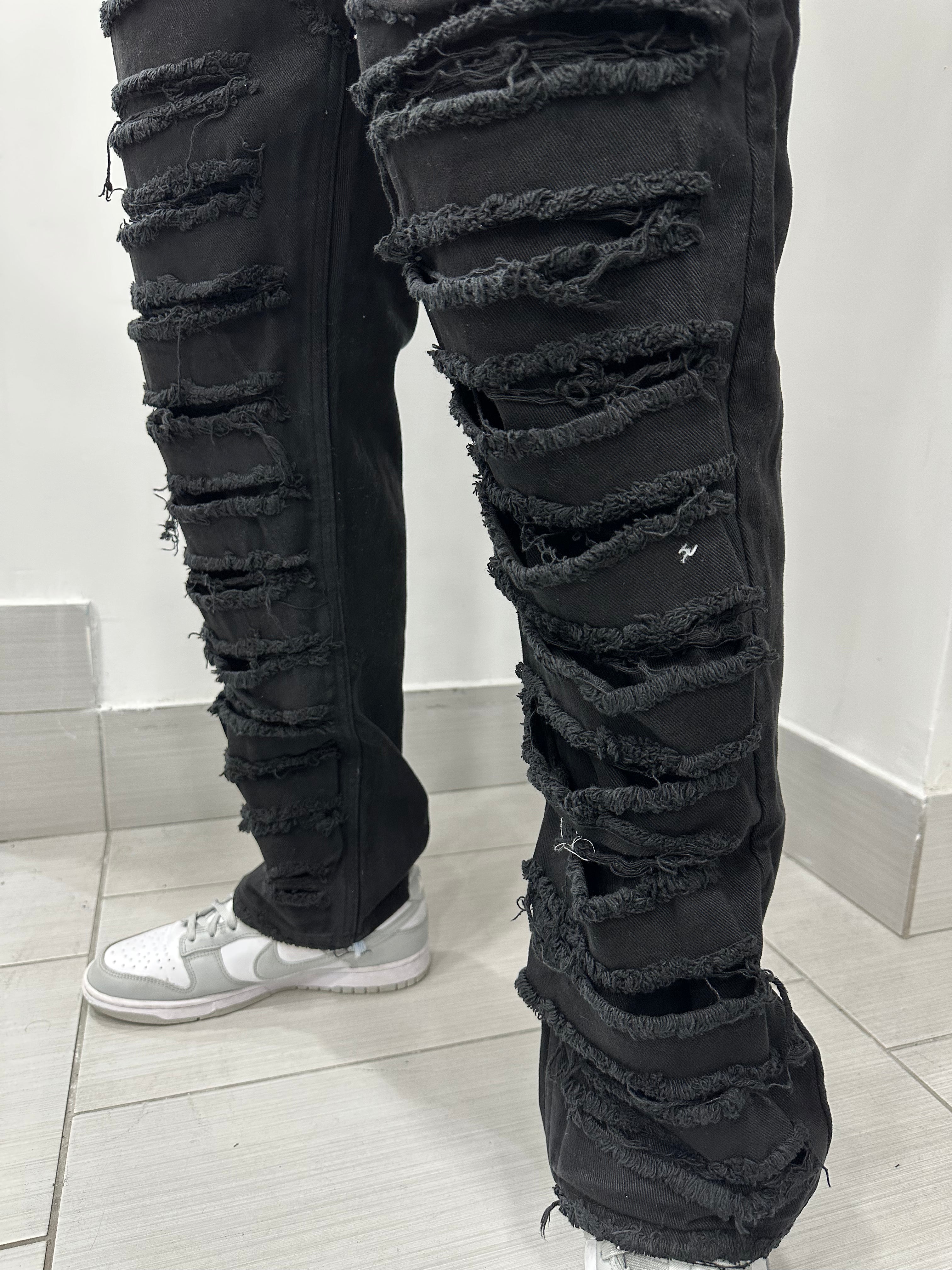 Jeans sfrangiato