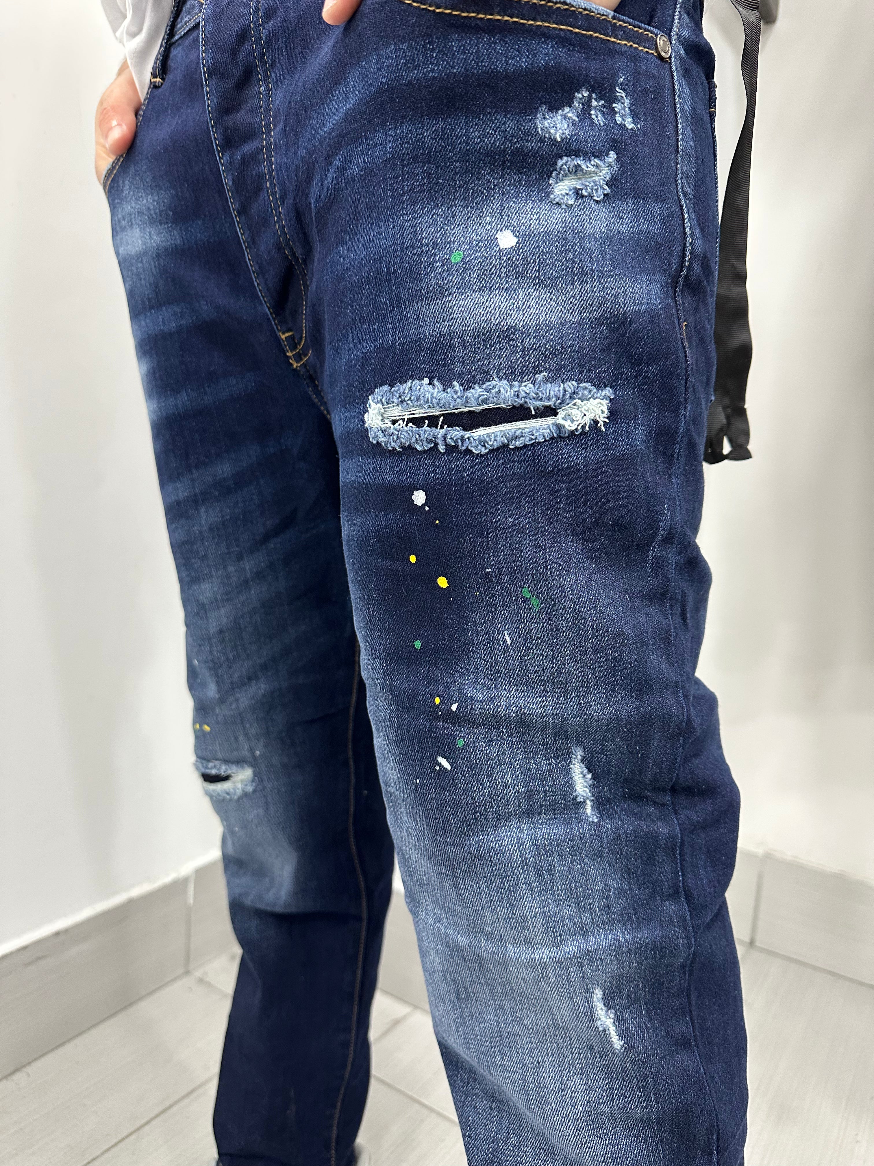 Jeans con pittura